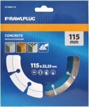 Rawlplug Segmentowa tarcza diamentowa 115x22,23mm 1szt. - RT-DDB-115