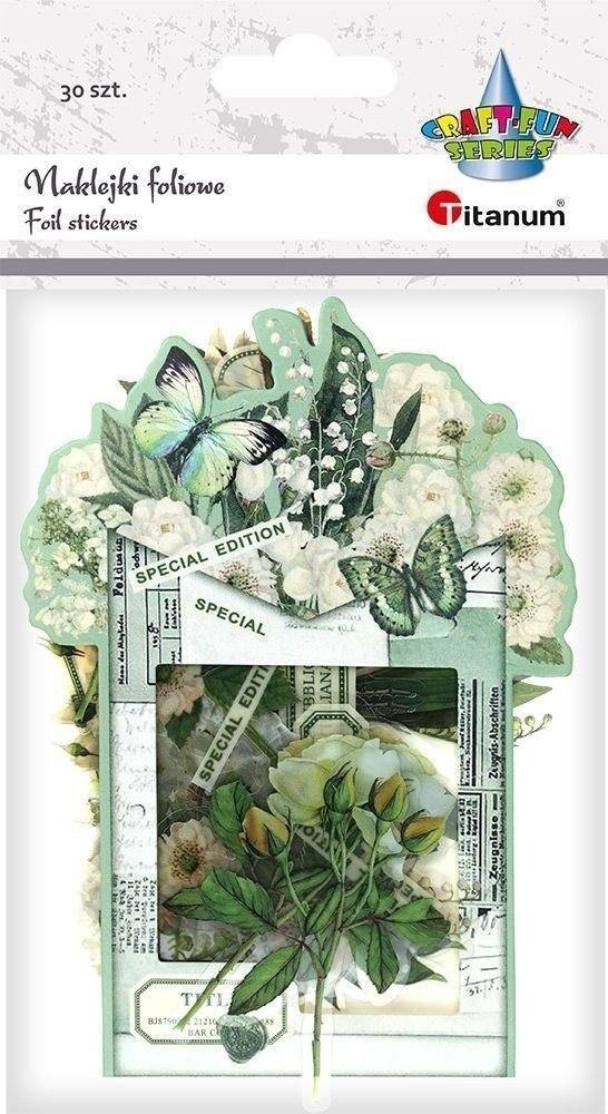 Titanum Naklejki foliowe Kwiaty białe 30szt
