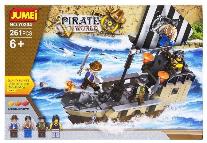Klocki Jumei PIRACI 261 elementów, 38 x 26 cm