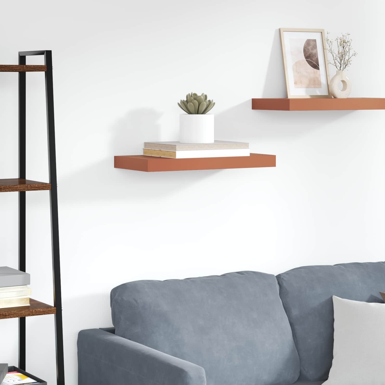 vidaXL Półka ścienna Czerwony 50 x 23,5 x 4 cm Materiał z drewna pochodzenia