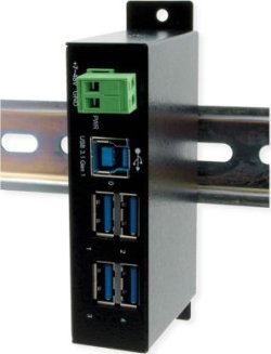 Exsys EXSYS EX-1504HMS 4-portowy metalowy HUB USB 3.2 Gen1 z ochroną przeciwprzepięciową EDS 15KV