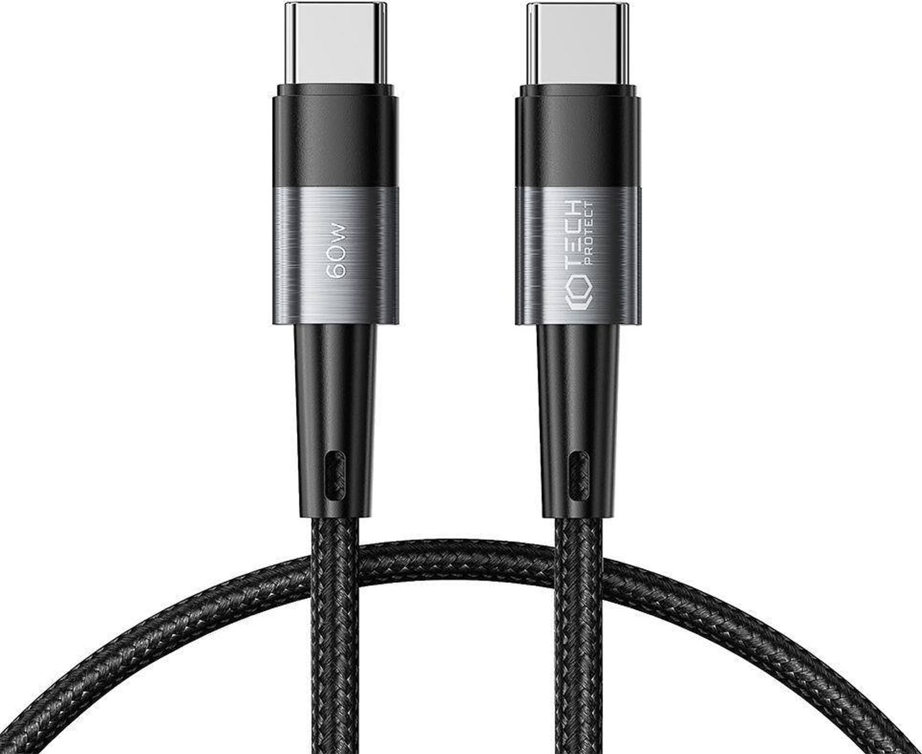 Kabel USB Tech-Protect USB-C - USB-C 0.25 m Czarny (THP2008)