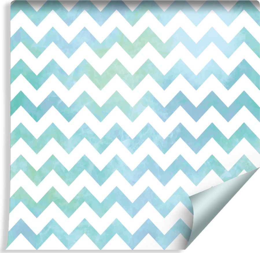 Muralo Tapeta Białe i Turkusowe Fale