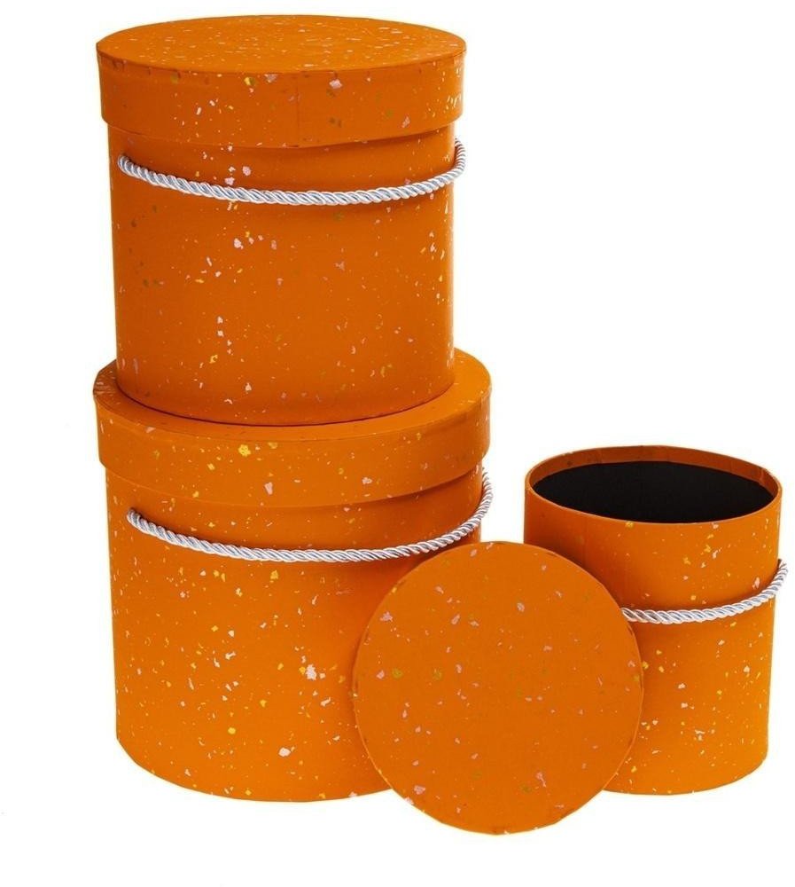 Pudełko Flower Box 3szt pomarańczowy ROZETTE