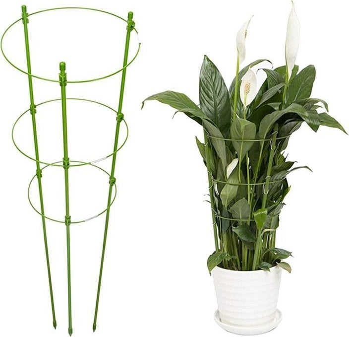 PODPORA DO ROŚLIN KWIATÓW STALOWA zielona 60cm AG691G