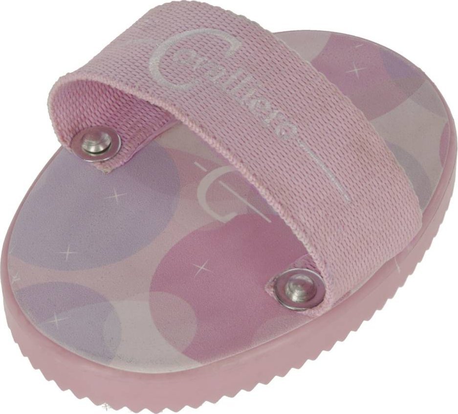 Covalliero Kids Zgrzebło dla konia Lilli Starlight, ze szlufką, różowy, 13 cm