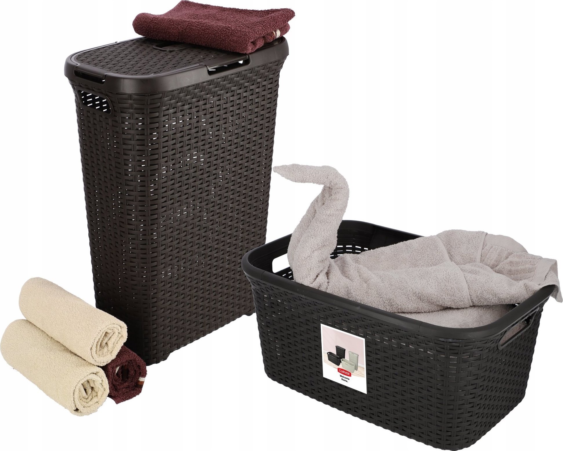 Kosz na pranie Kadax Curver 193009 kosz na bieliznę Natural Style, 40L