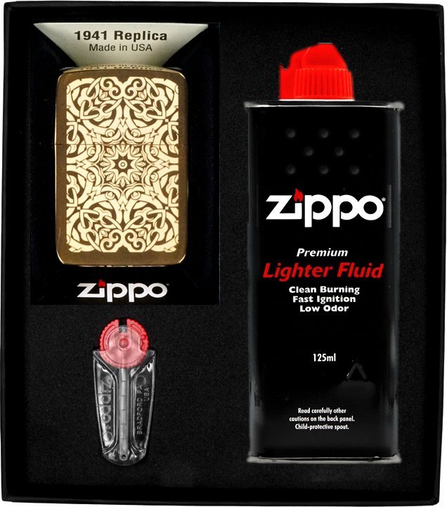 Zestaw ZIPPO Zapalniczka ORNAMENTAL DESIGN Prezentowy No1