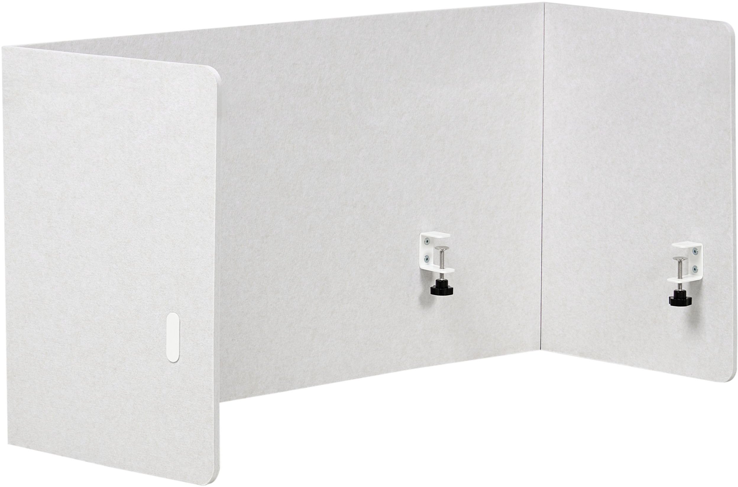 Biurko Beliani Przegroda na biurko 120 x 60 cm łamana biel SOLOA