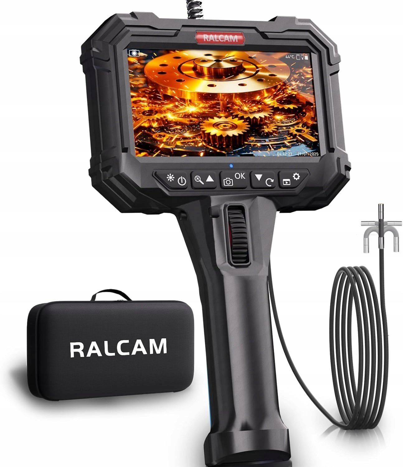 Ralcam Endoskop Głowica 210 Sonda 5,5mm Ekran 5" HD Kamera Inspekcyjna