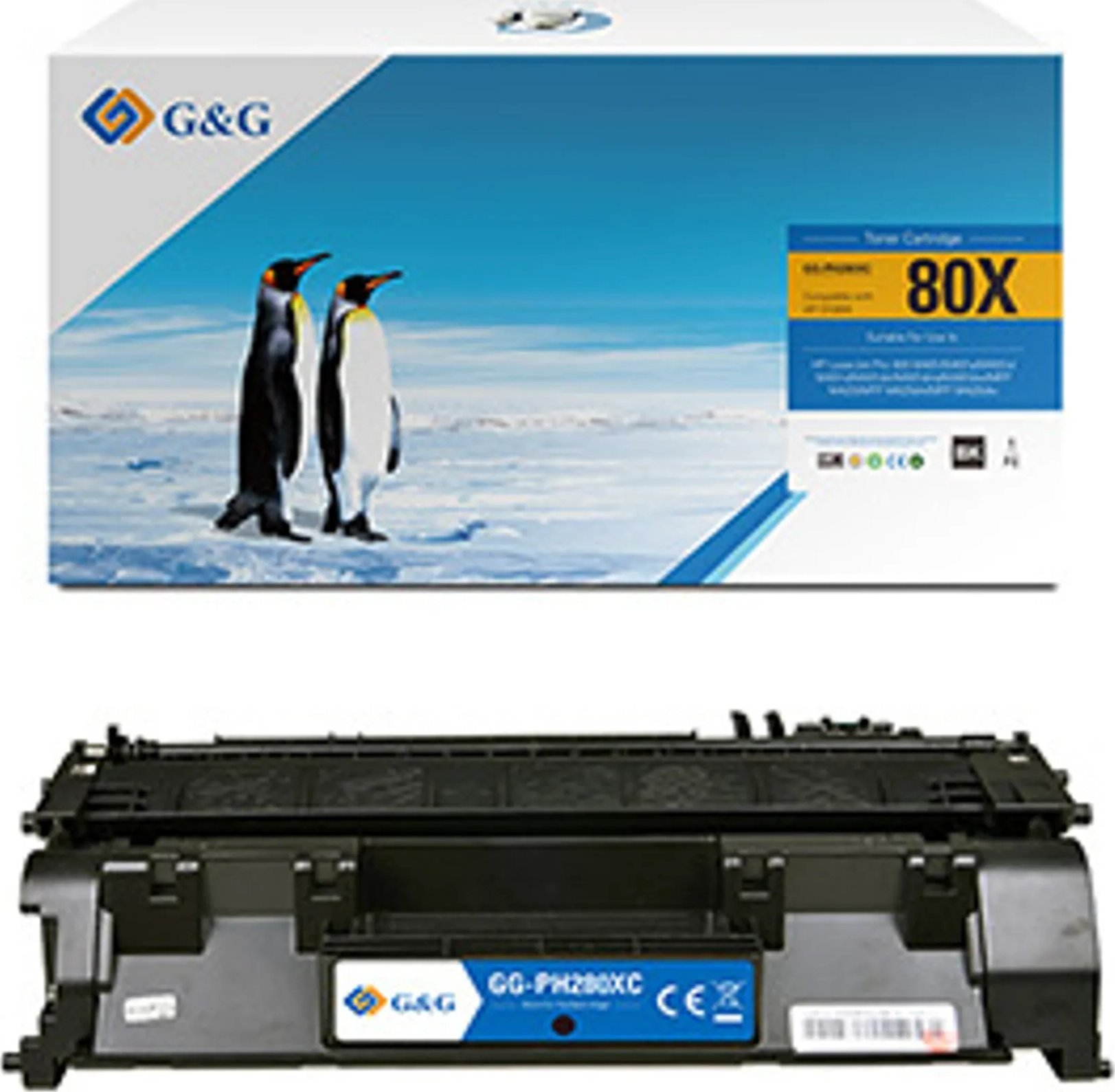 Toner G&G G&G kompatybilny toner z HP CF280X, NT-PH280XC, HP 80X, black, 6900s