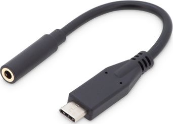 Adapter USB Digitus USB-C - Jack 3.5mm Czarny (AK-300321-002-S)