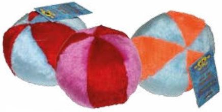 Yarro International ZABAWKA PLUSZOWA - Piłka czerwono-fioletowa 12cm