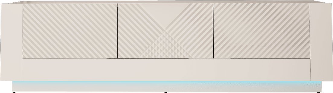 MEGSTYL SZAFKA RTV 180CM PASSION 1 Biały mat - Biały połysk