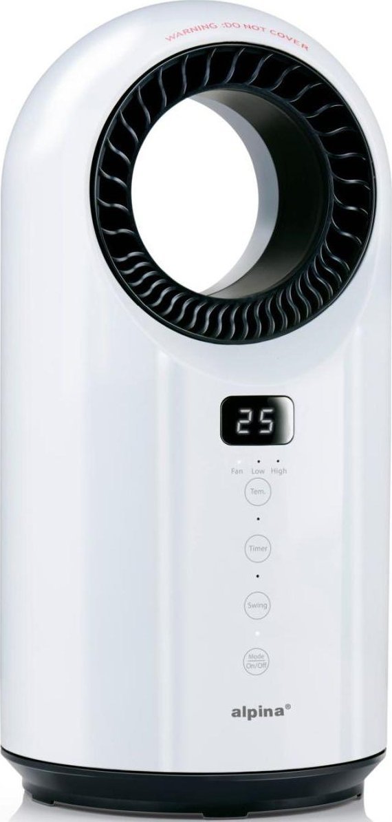 GRZEJNIK WENTYLATOR OSCYLACYJNY 2W1 1000-1500W PILOT TIMER ALPINA
