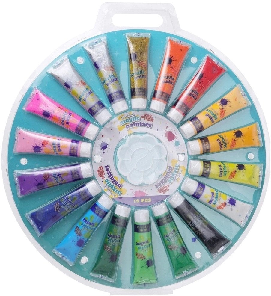 Farby akrylowe z paletką 36 ml 19 el.