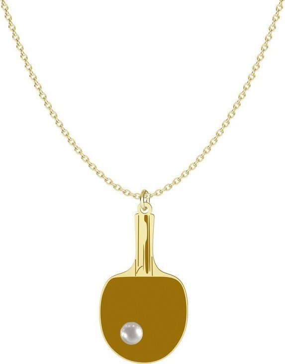 Radziszewska Jewellery Tenis Stołowy Naszyjnik srebro pozłacane GRAWER GRATIS