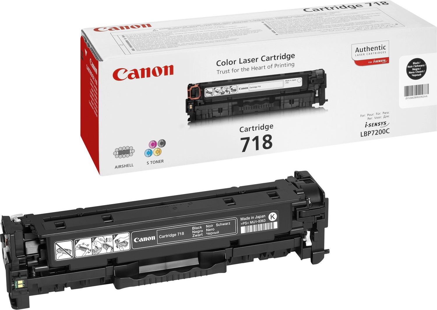 Toner Canon CRG-718 Black Oryginał (2662B002AA)