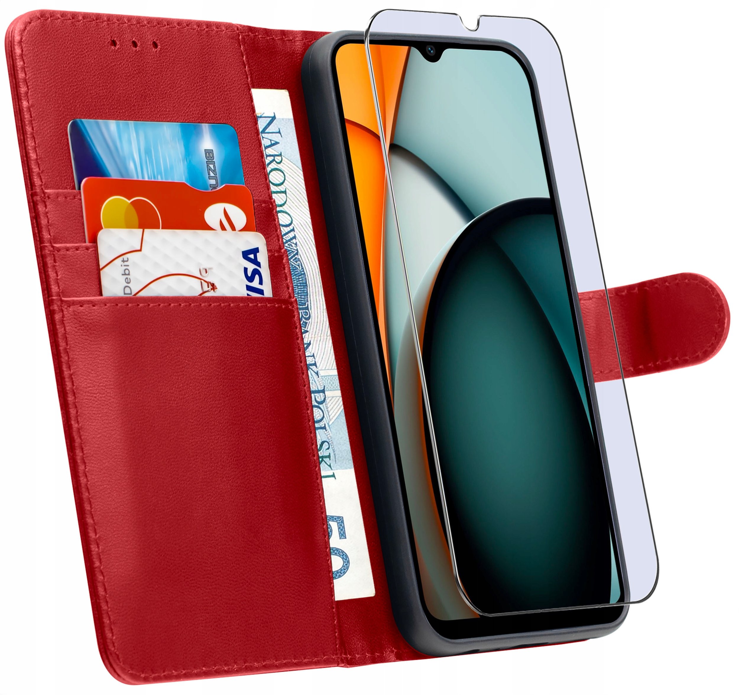 ETUI do Xiaomi Redmi A3 4G |SKÓRZANE PORTFEL BOOK TOKRA CASE CLASSIC +SZKŁO