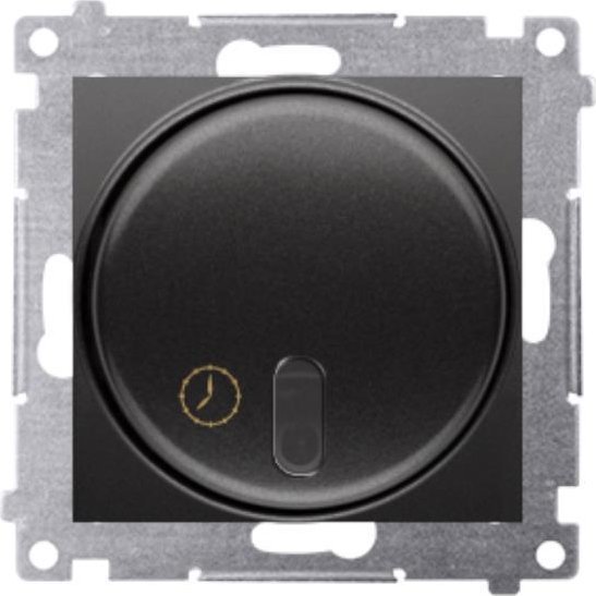 Kontakt-Simon Simon 54 Łącznik z opóźnieniem wyłaczenia z przekaźnikiem (moduł) 8(2) A 230V czarny mat do instalacji 3-przew. DWC10P.01/49