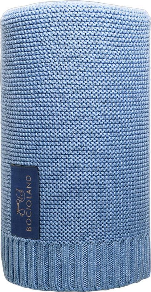 Bocioland Kocyk dla noworodka bambusowy Paris niebieski Bocioland