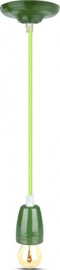 Lampa wisząca lampa wisząca VT-7998 10,5 x 75 cm E27 porcelana 60W zielona