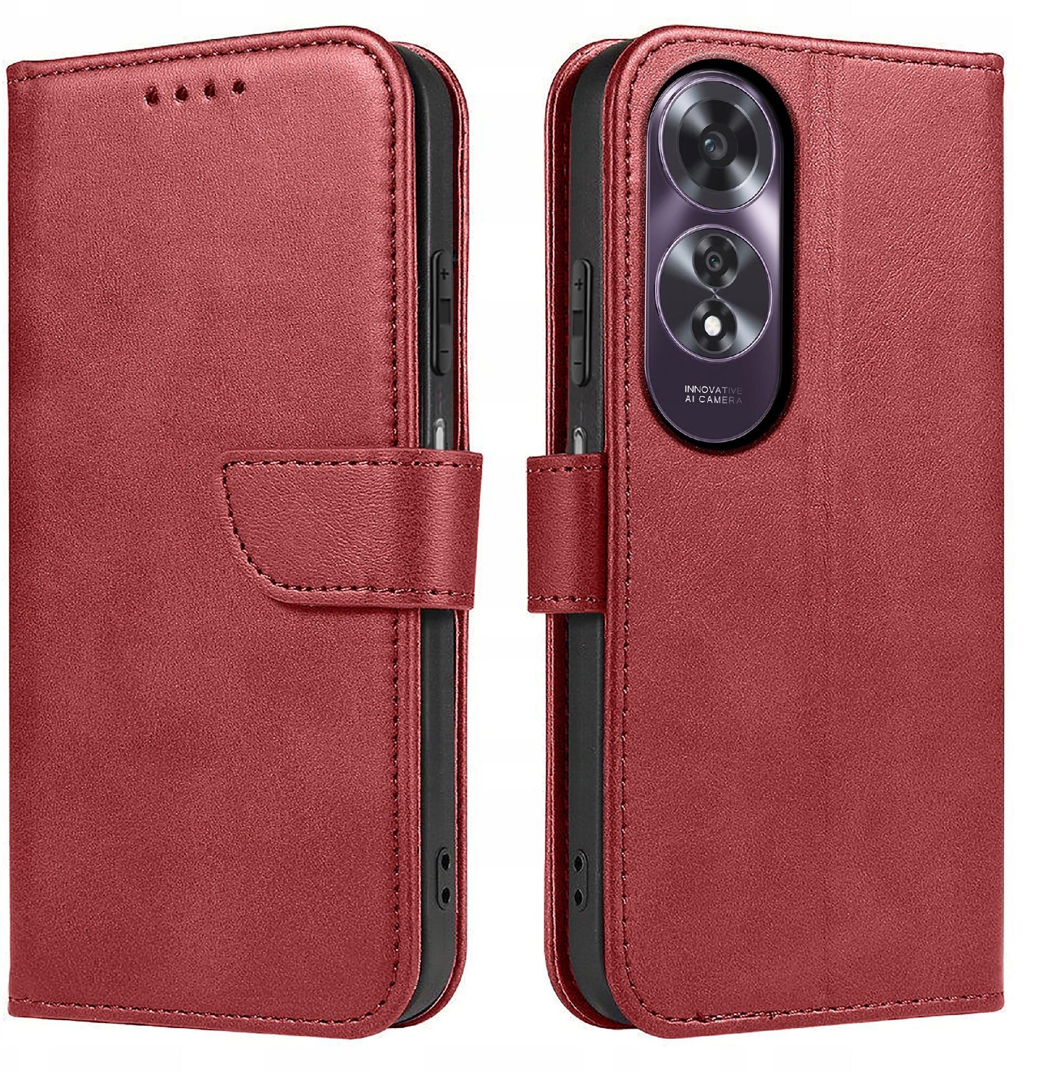Etui do Oppo A60 4G Skórzane PORTFEL SKIN CASE + Szkło OCHRONNE 9H