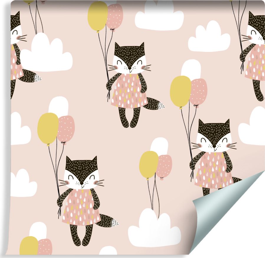 Muralo Tapeta Dla Dzieci - Kotki Wśród Chmur