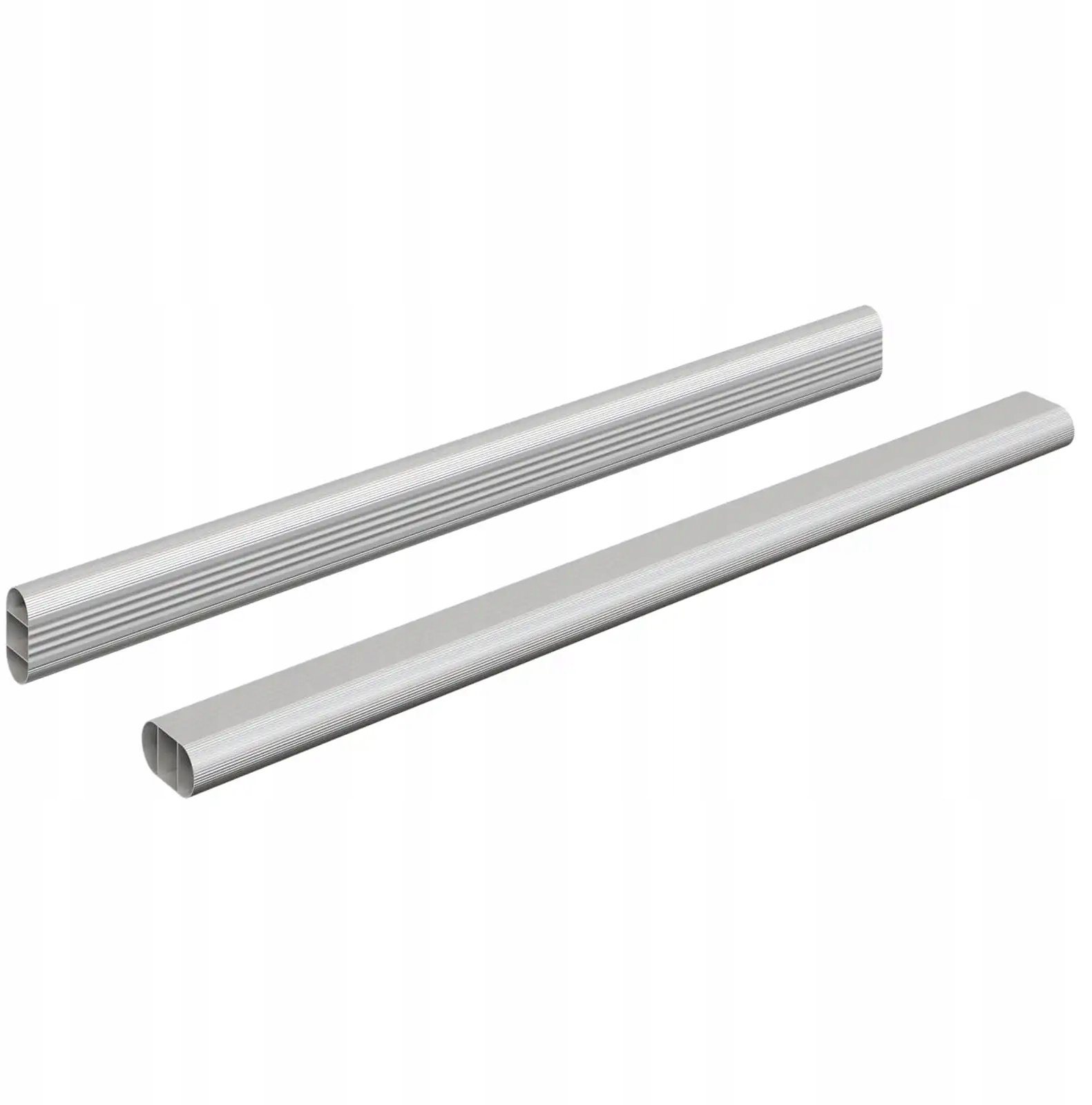 vidaXL Drążek do szafy 2 pcs Srebrny 764 x 15 x 29 mm Stop Aluminium