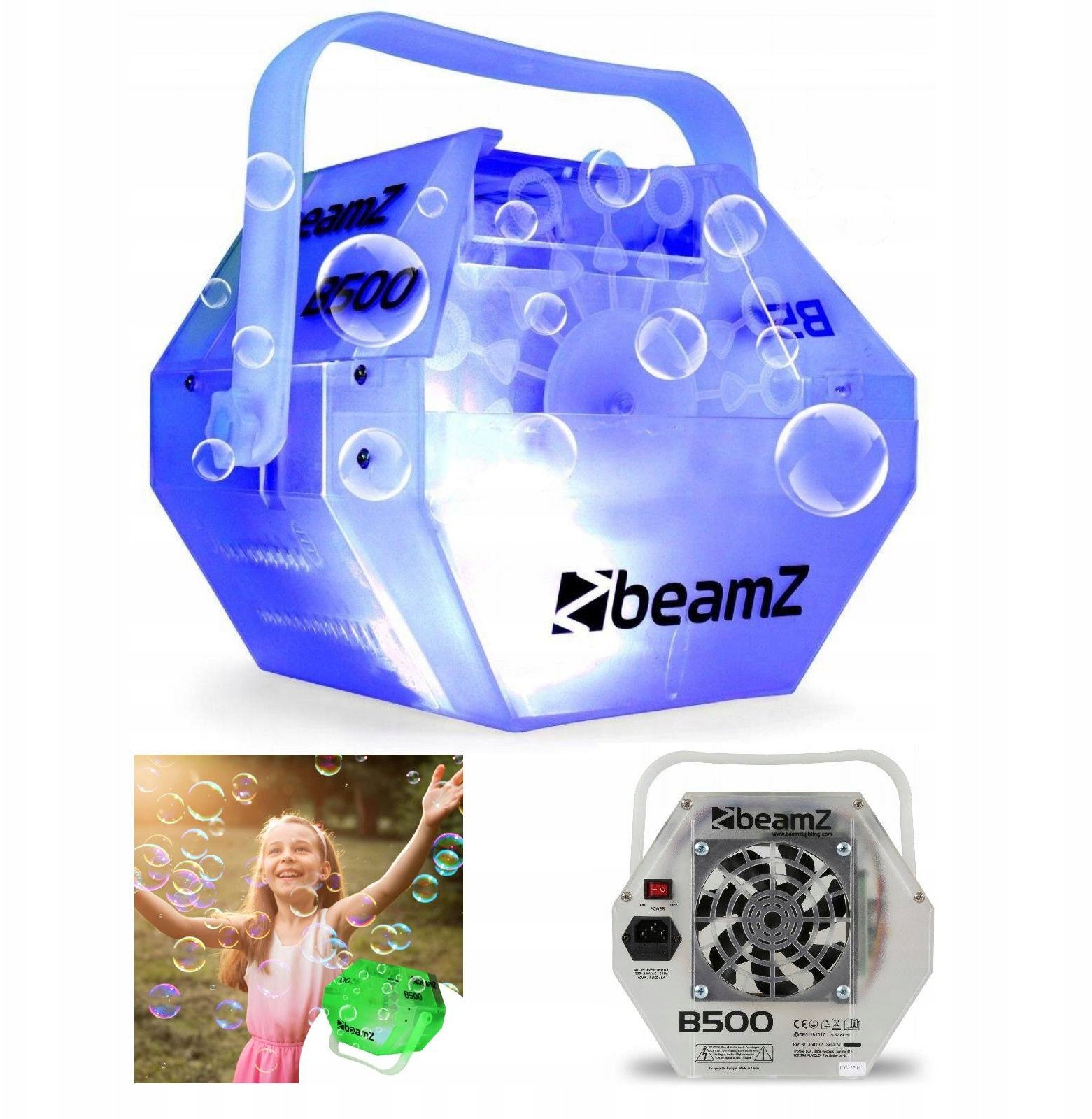 Wytwornica baniek LED RGB B500 BeamZ one size