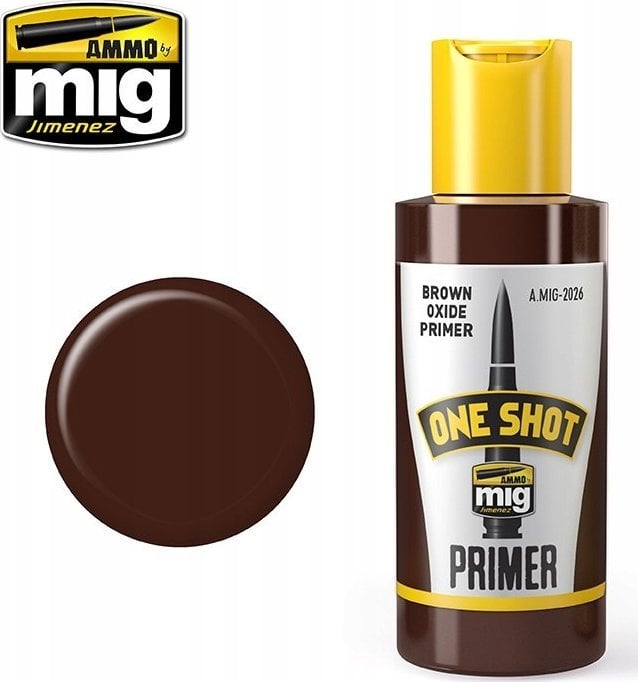 Vallejo Ammo: One Shot Primer - Brown Oxide Primer (60 ml)