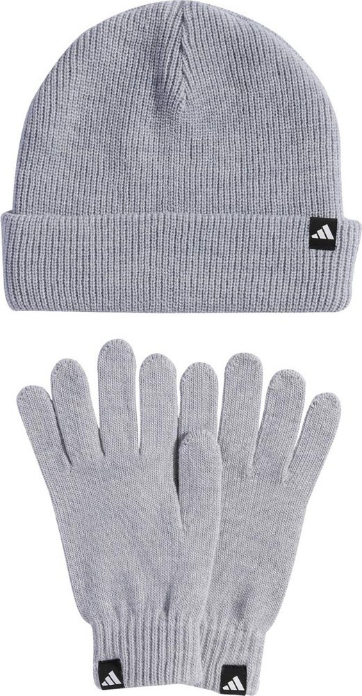 Adidas Komplet czapka rękawiczki szary KB7340 Dorośli S/M