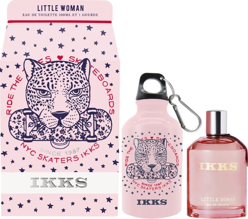 IKKS Set Ikks: Little Woman, Eau De Toilette, For Women, 100 ml + Little Woman, GWP Glass Water Bottle, Pink For Women