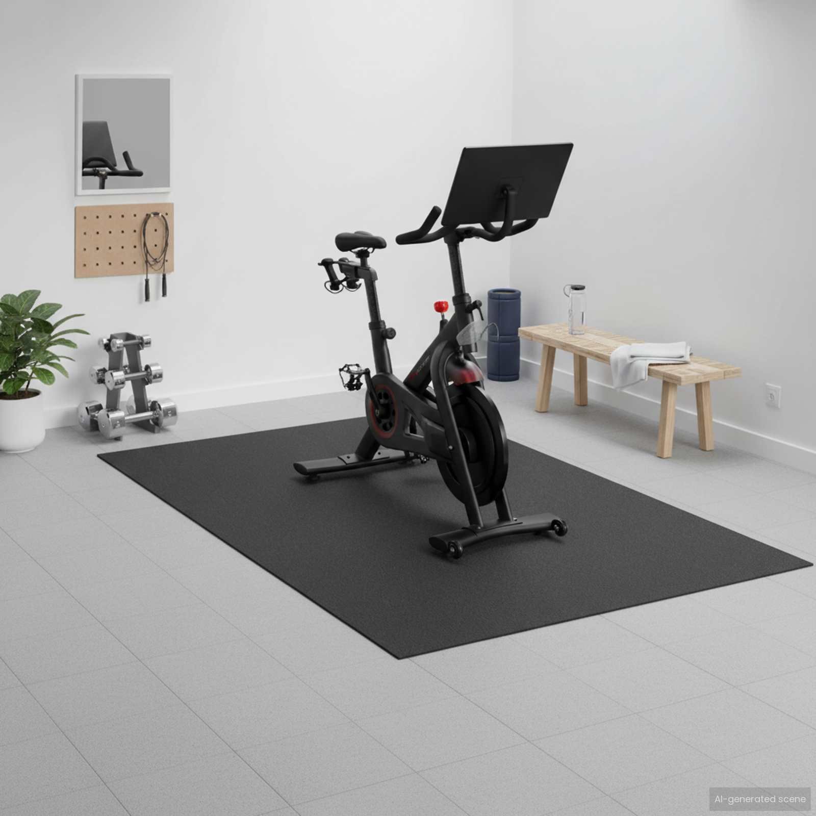 vidaXL Mata ochronna do sportu Czarny 150 x 75 x 0.6 cm PVC