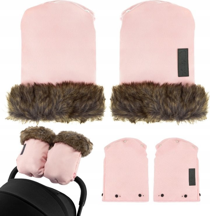 momi Rękawiczki do wózka różowe