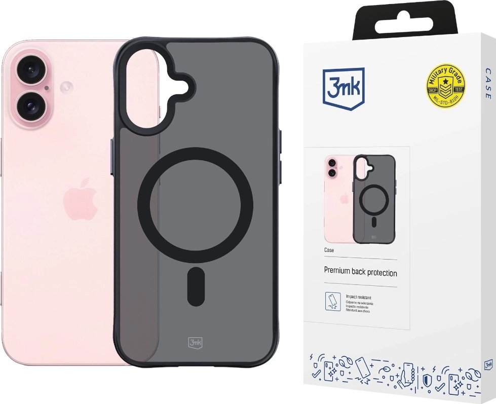 3MK Etui Smoke MagCase do Apple iPhone 16