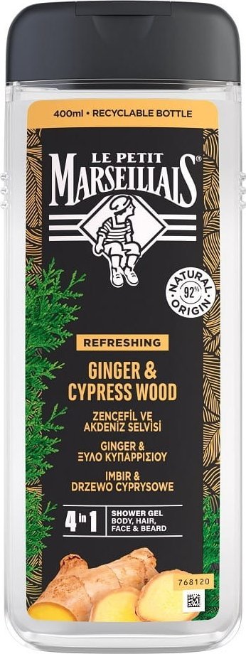 LE PETIT MARSEILLAIS_Żel pod prysznic 3w1 Imbir&Cyprys 400ml