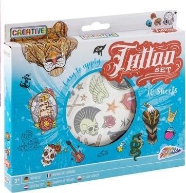 Zestaw do tatuażu 10 arkuszy niebieski
