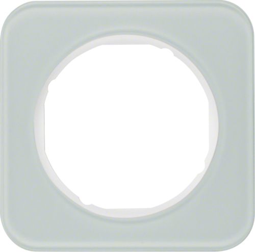 Berker Ramka pojedyncza R.1 szklana biała (10112109)