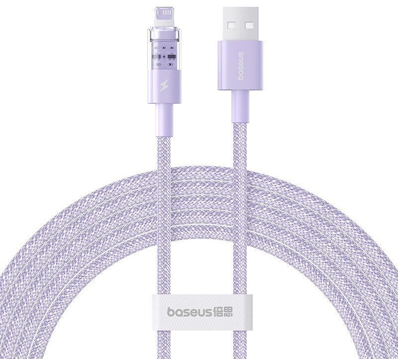 Kabel USB Baseus USB-A - Lightning 2 m Fioletowy (P10373003511-01)