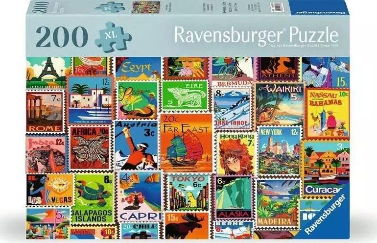 Ravensburger Puzzle XL Znaczki pocztowe 200 elementów