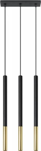 Lampa wisząca Sollux Lampa wisząca MOZAICA 3L czarny/złoto