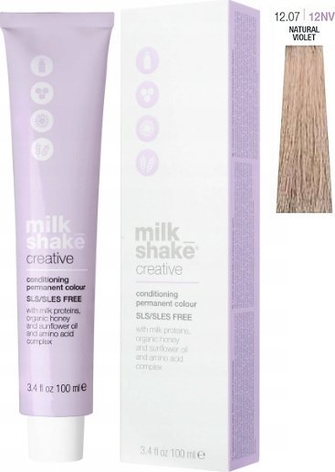 Milk Shake Milk Shake, Creative, SLS/SLES-Free, Permanent Hair Dye, 12.0712NV Natural Violet, 100 ml For Women
