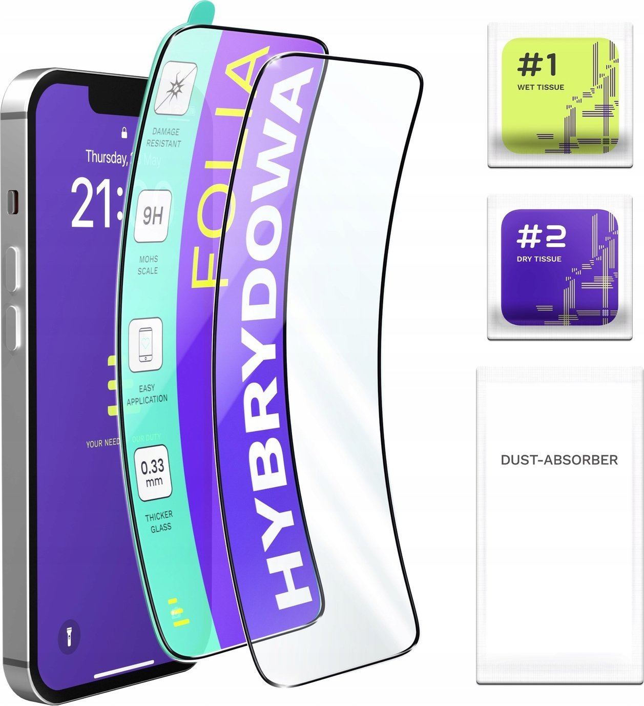 2-PAK Szkło Hybrydowe Do Samsung Galaxy A15 4G / 5G / M15 (Szybka 9H, 5D)