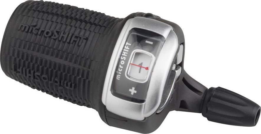 Microshift Manetka MICROSHIFT, Lewa, 3.rzędowa, Kompatybilna z Shimano, Twist Shifter, Optyczny Wskaźnik Przełożeń (NEW)