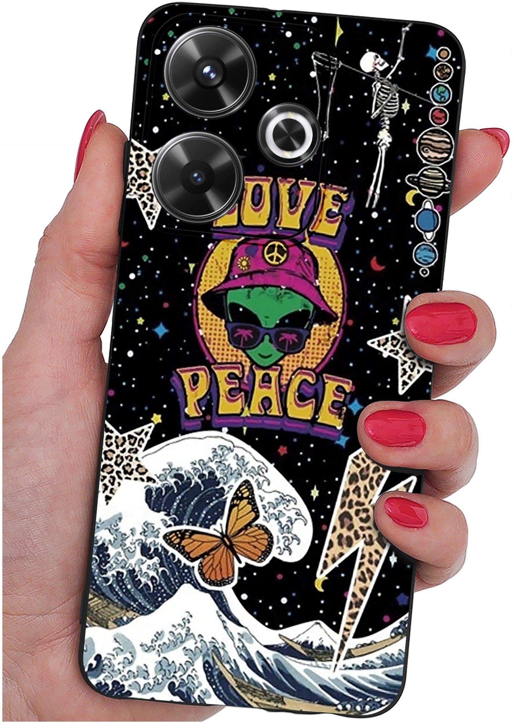 Etui do Xiaomi Redmi 13 4G WZORY |SILIKONOWE MATT CASE + SZKŁO 9H