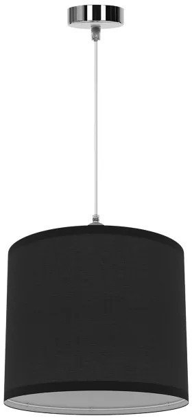 Modna Lampa wisząca z tkaniny Czarna E27