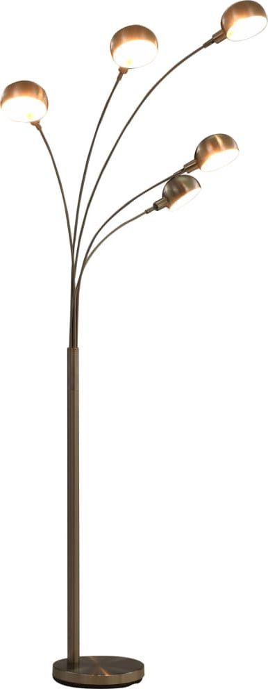 Lampa podłogowa Lumes Srebrna lampa podłogowa z regulacją wysokości - EX184-Atina