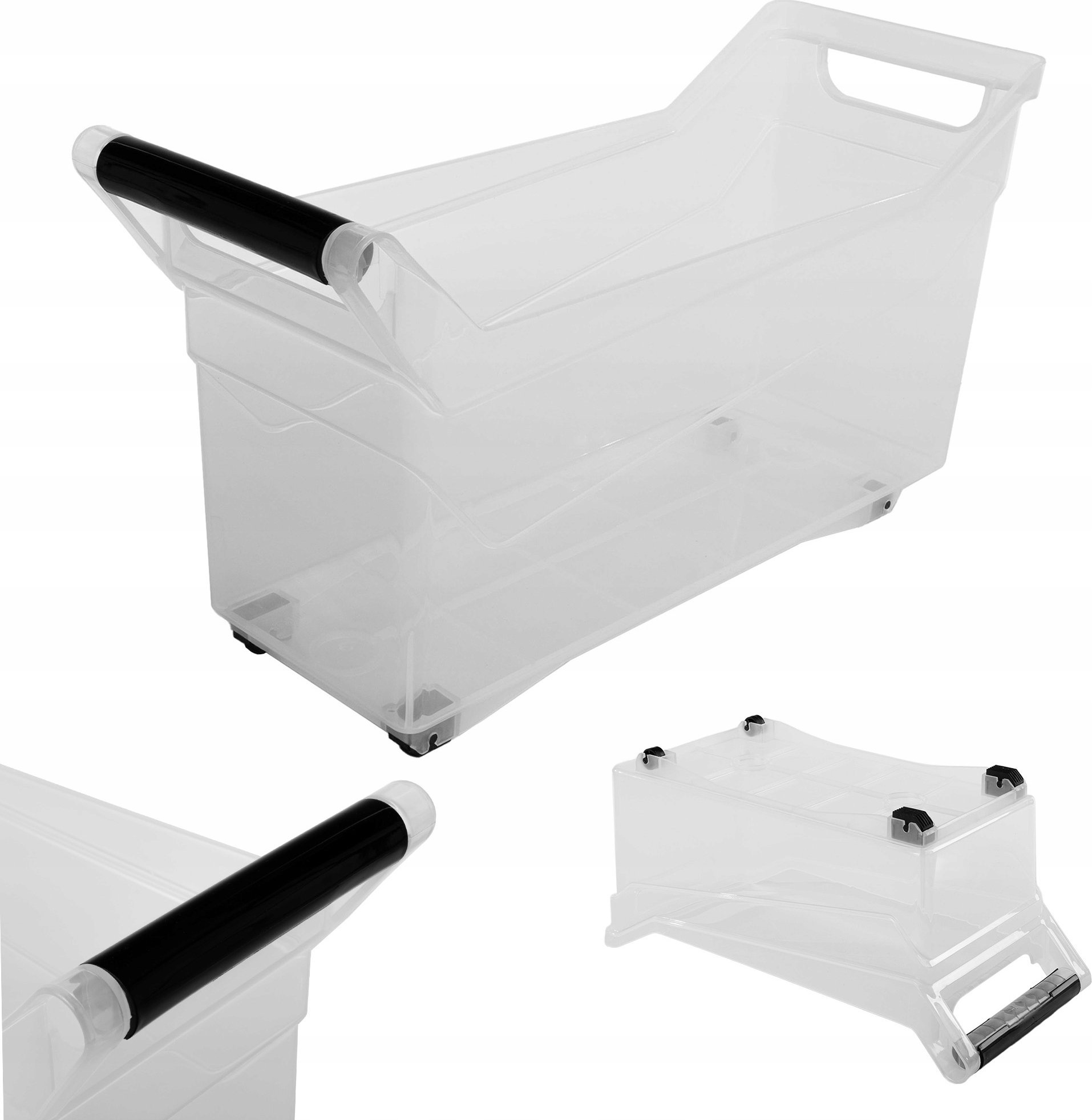 KADAX Organizer Systemowy Pojemnik Na Kółkach Do szafy 17L Z Uchwytami