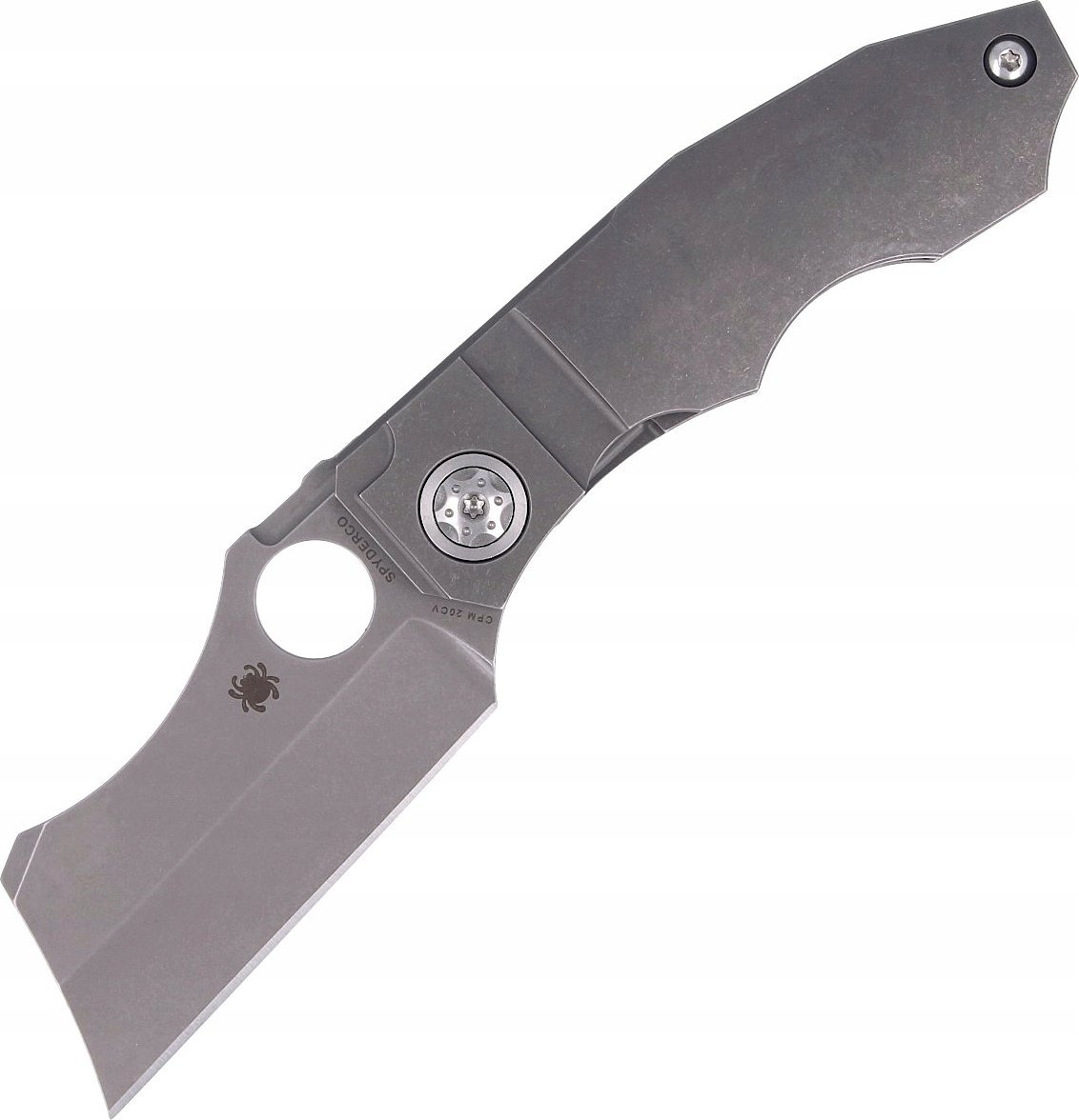 Spyderco Nóż składany Spyderco Stovepipe Titanium CPM 20CV Plain (C260TIP)
